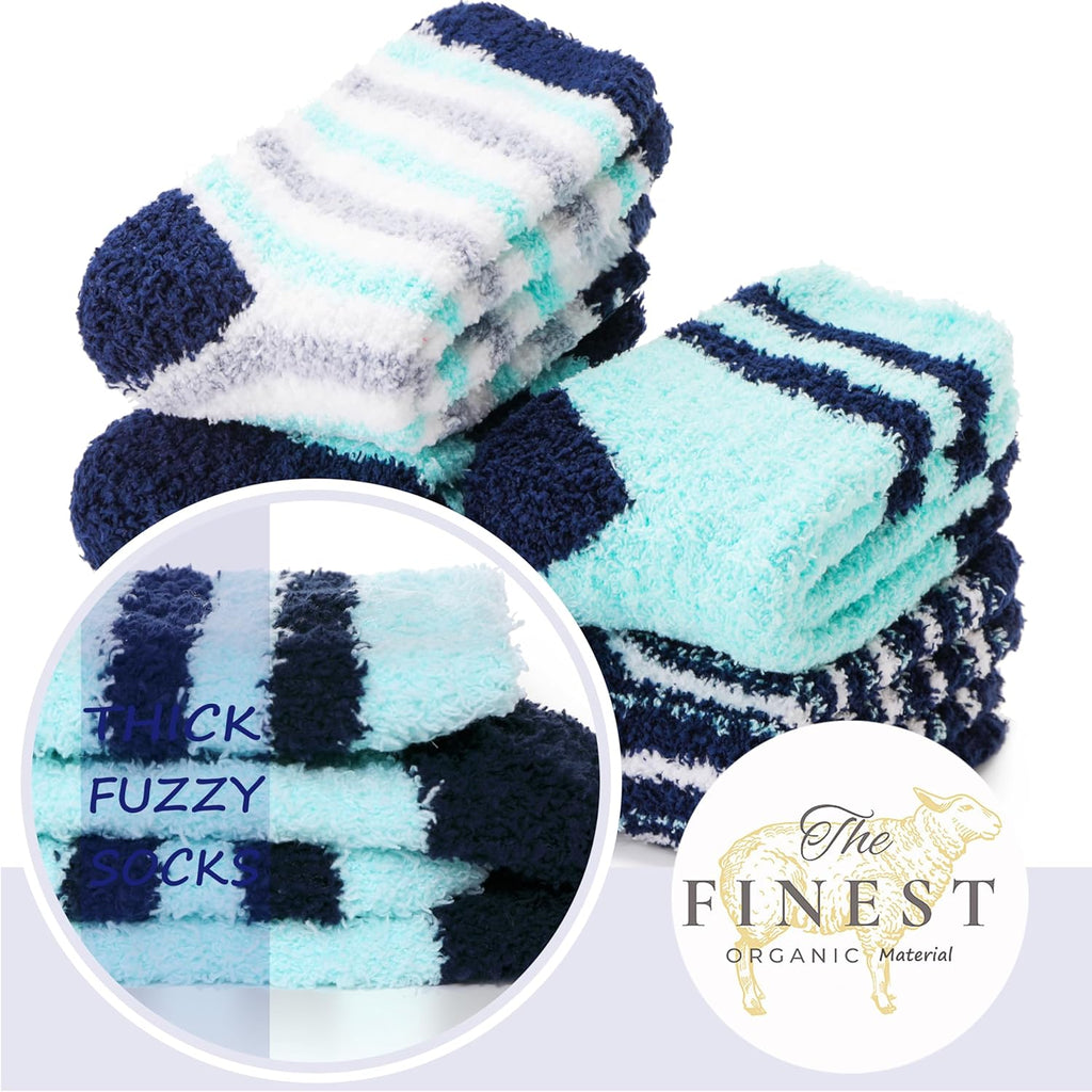 Fuzzy Socks for Women, Soft Comfy Cozy Fluffy Thick Winter Warm Fleece Slipper Socks