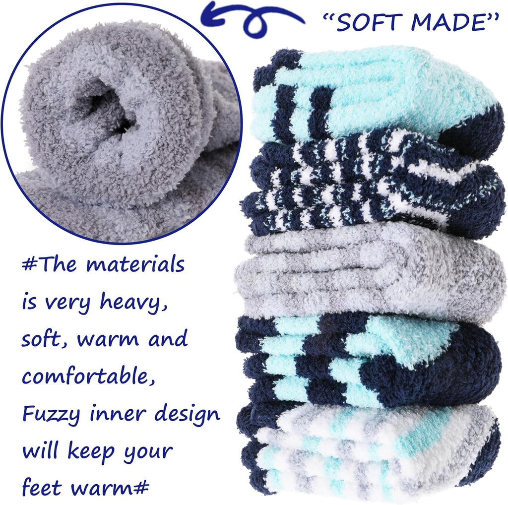 Fuzzy Socks for Women, Soft Comfy Cozy Fluffy Thick Winter Warm Fleece Slipper Socks