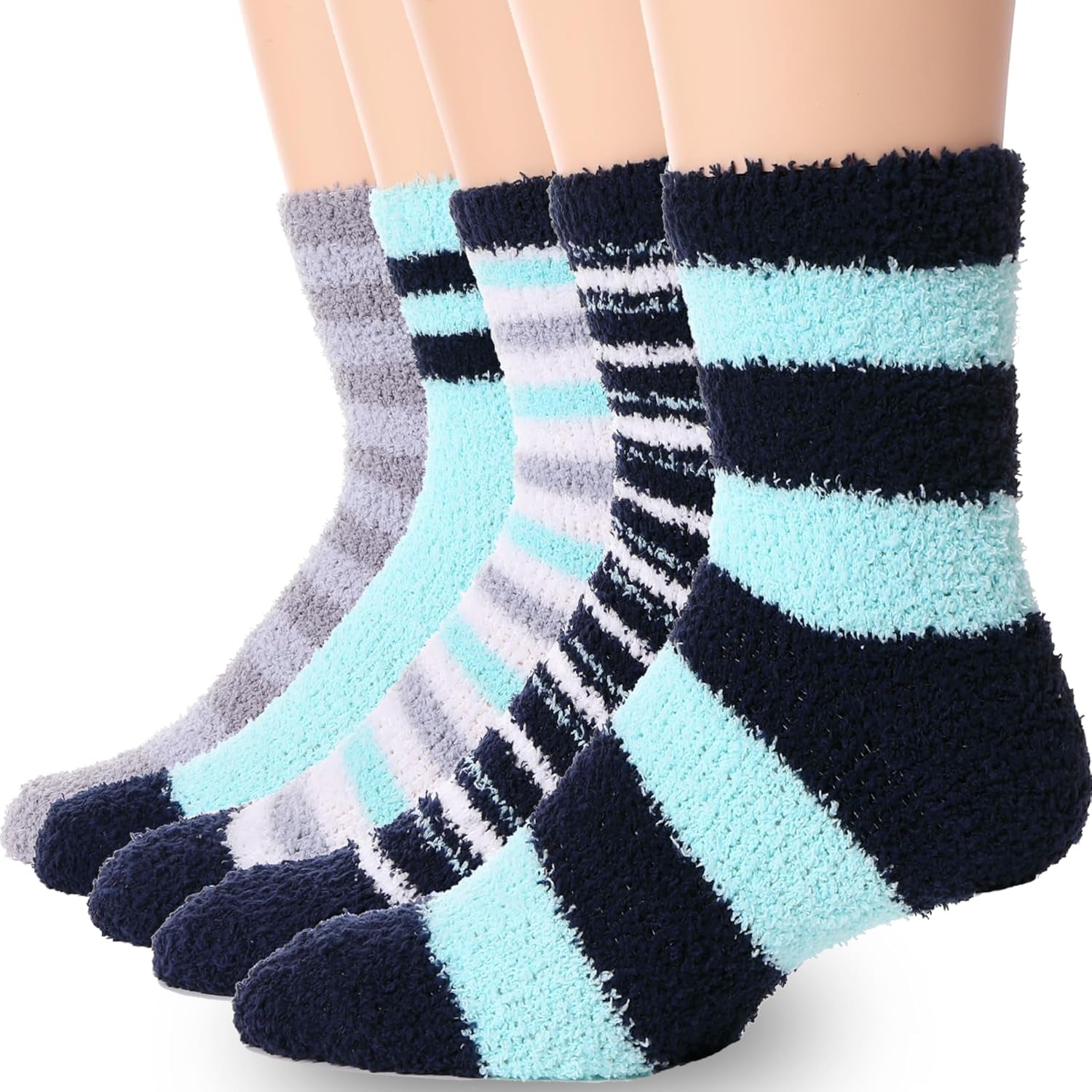 Fuzzy Socks for Women, Soft Comfy Cozy Fluffy Thick Winter Warm Fleece Slipper Socks